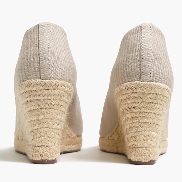 J. Crew Canvas Espadrille Wedges in Flax - Picture 2 of 5